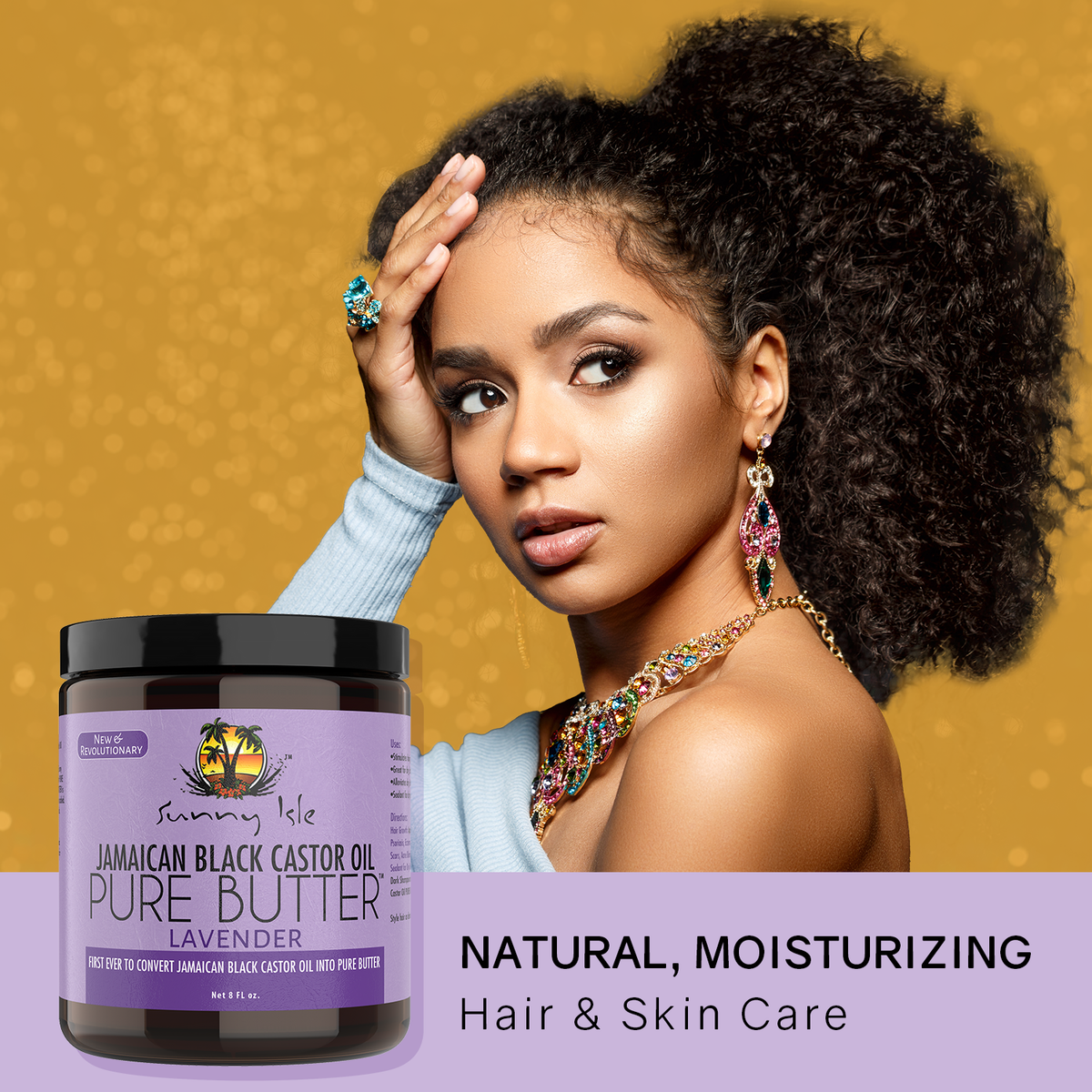 Sunny Isle Lavender Jamaican Black Castor Oil Pure Butter 8oz