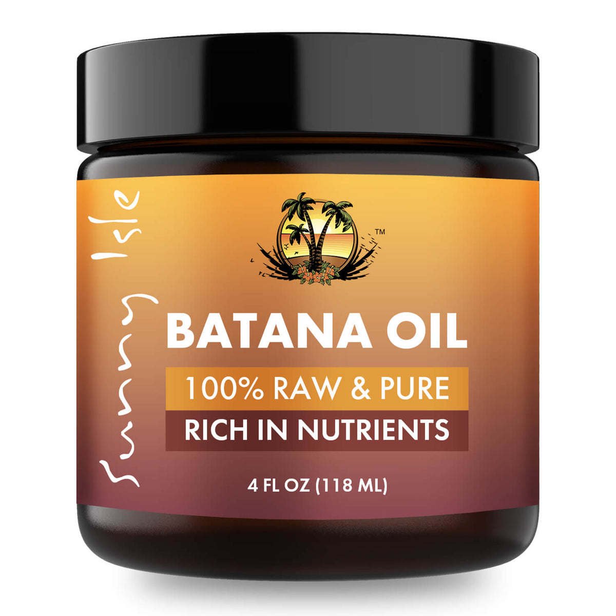 Sunny Isle 100 Raw and Pure Batana Oil 4oz front 