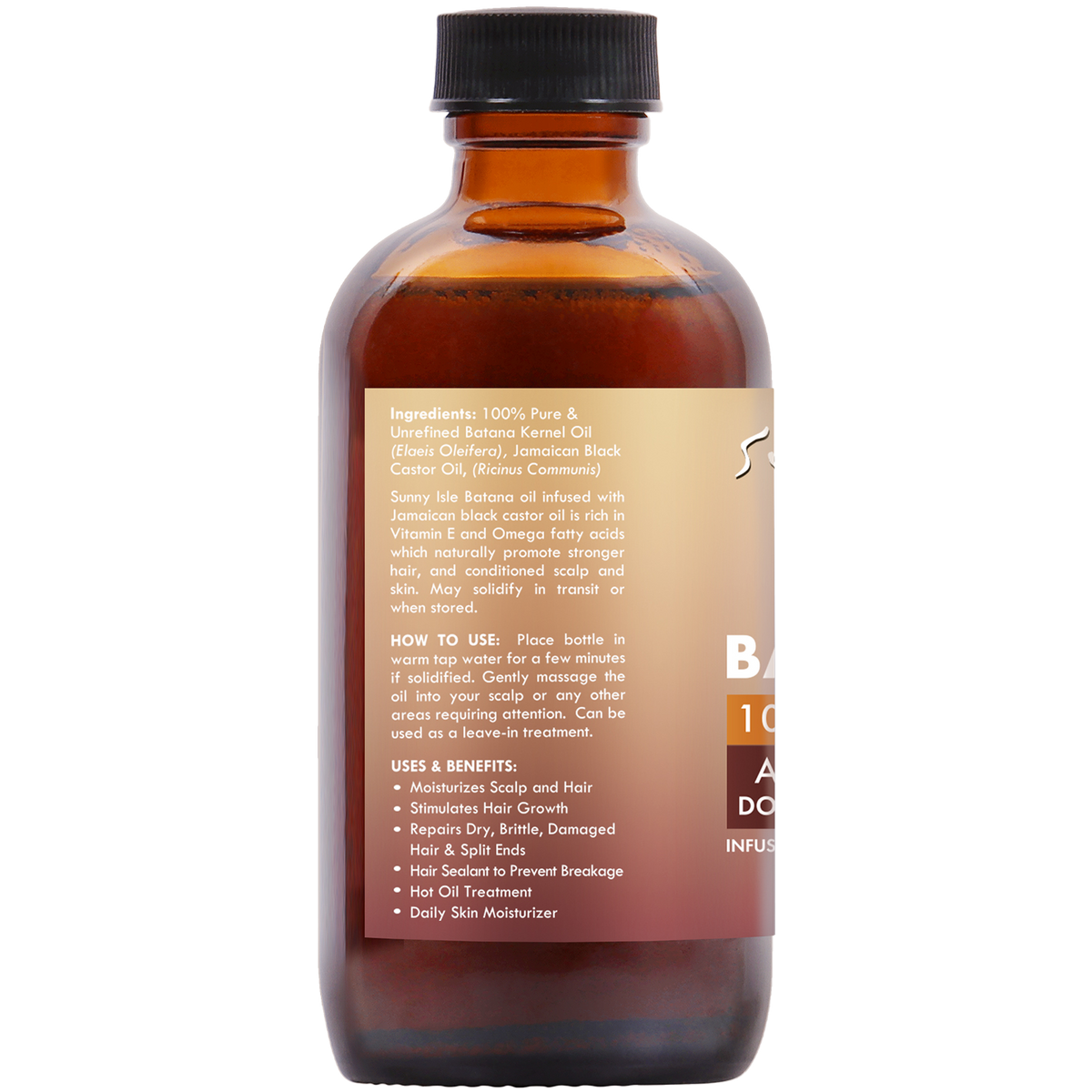Sunny Isle Anti Thinning Batana Oil Infused with Jamaican Black Castor Oil 4oz