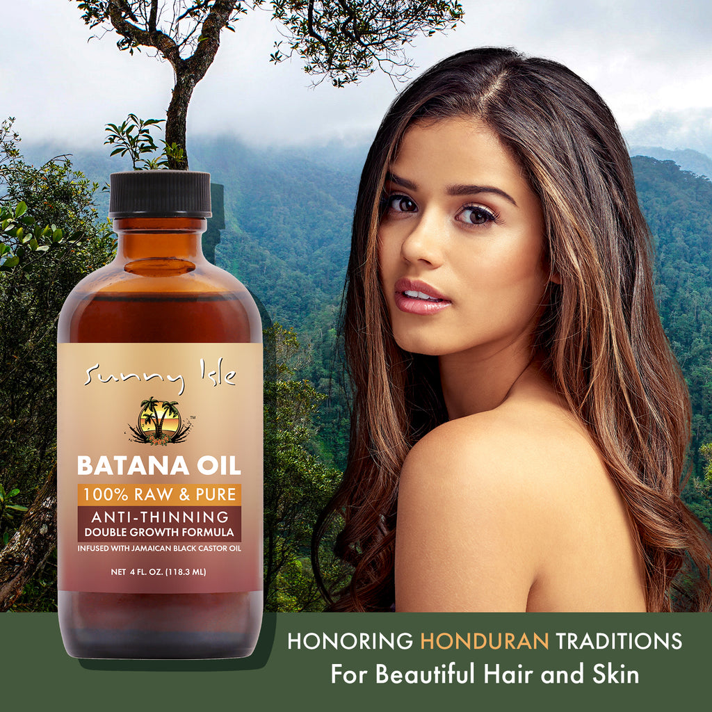 Sunny Isle Anti Thinning Batana Oil Infused with Jamaican Black Castor Oil 4oz