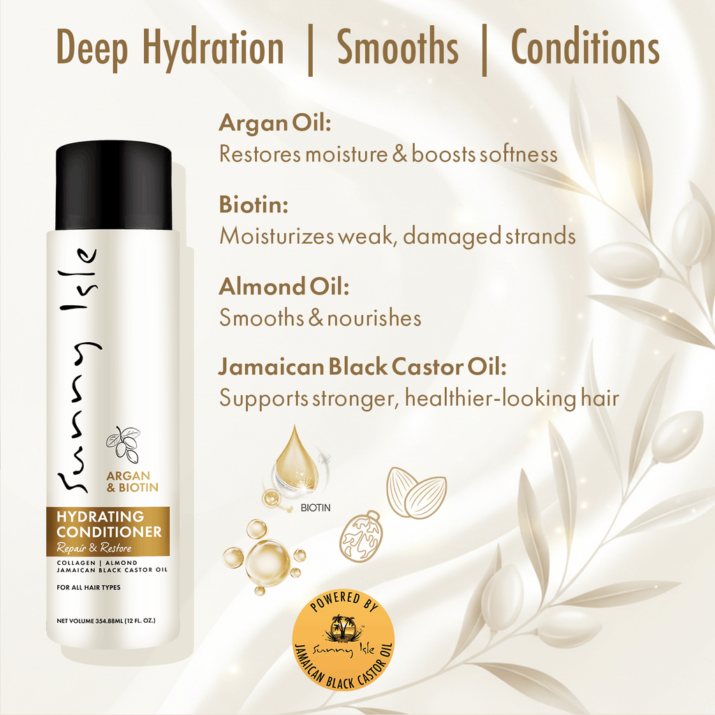 Sunny Isle Argan and Biotin Hydrating Conditioner 12oz