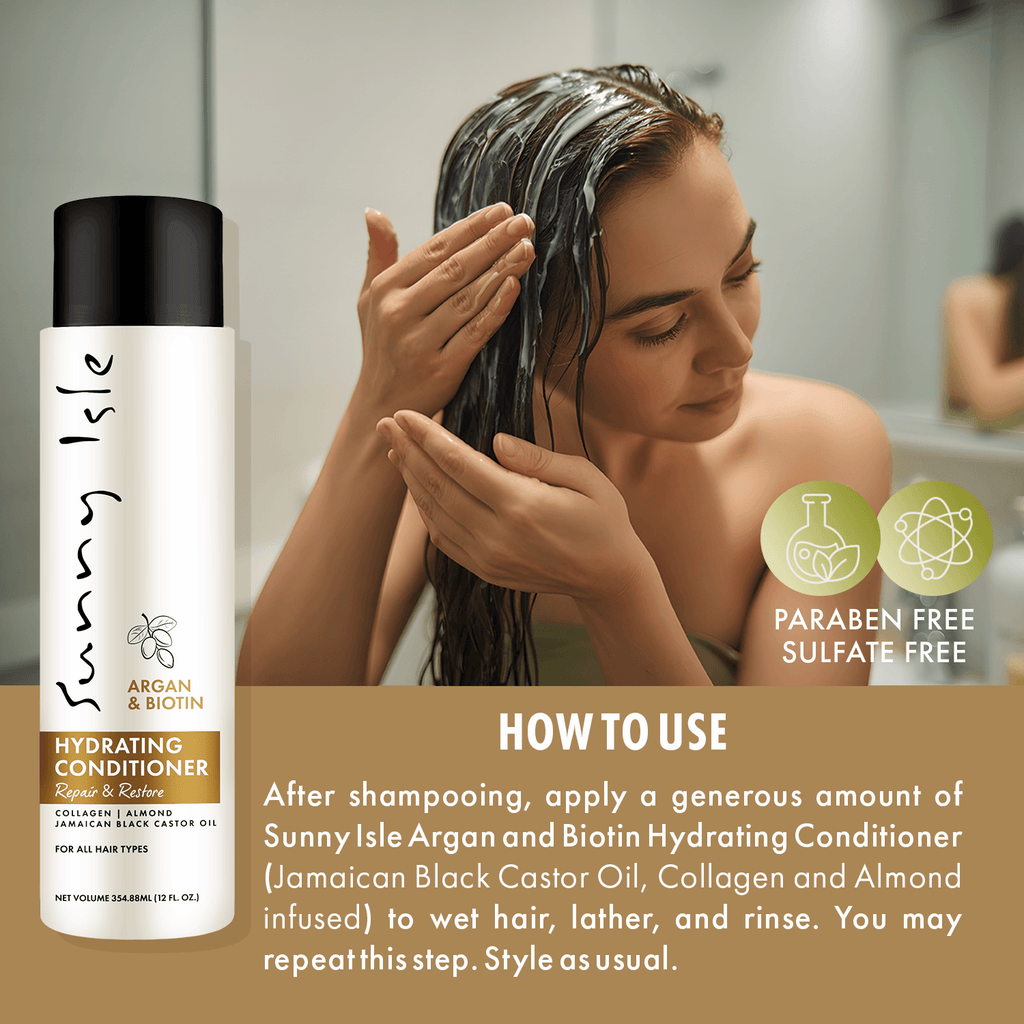 Sunny Isle Argan and Biotin Hydrating Conditioner 12oz