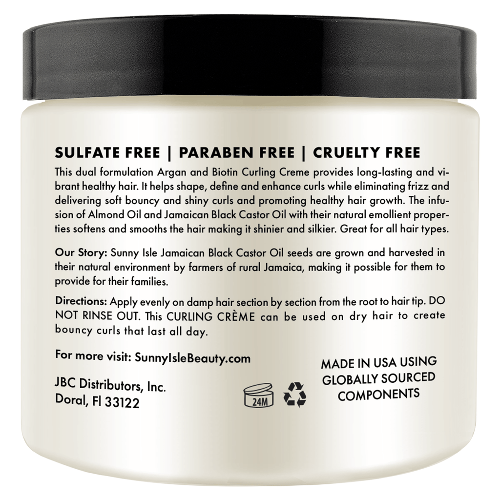 Sunny Isle Argan and Biotin Nourishing Hydrating Curling Creme 16oz
