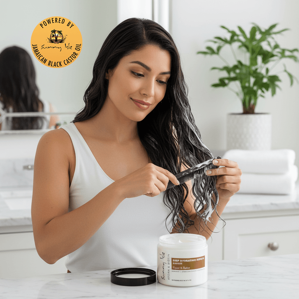 Sunny Isle Argan and Biotin Deep Hydrating Repair Masque 16oz