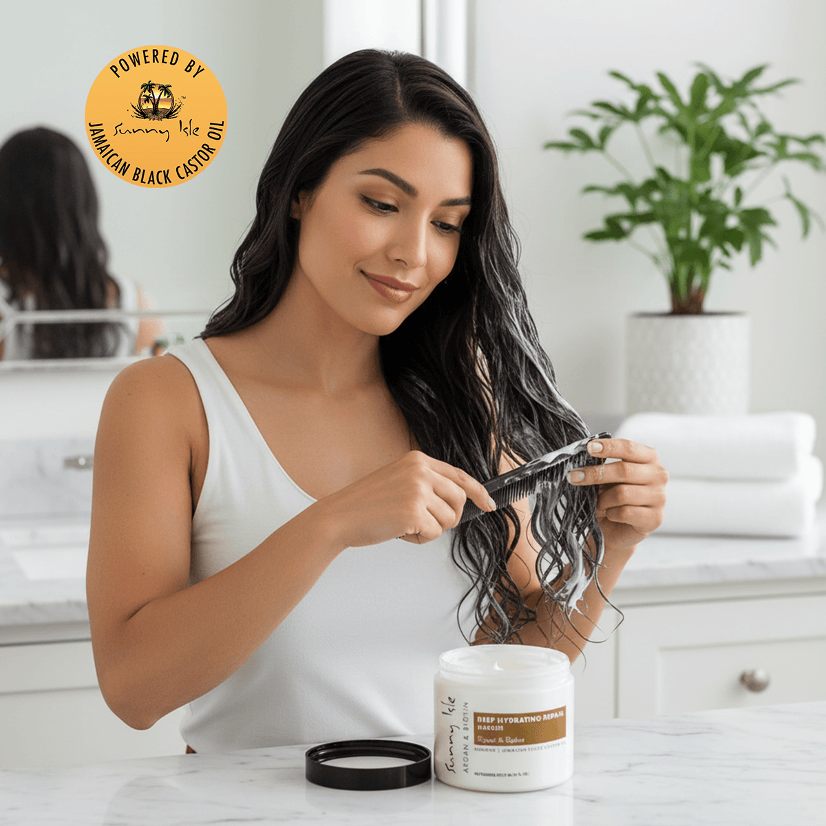 Sunny Isle Argan and Biotin Deep Hydrating Repair Masque 16oz