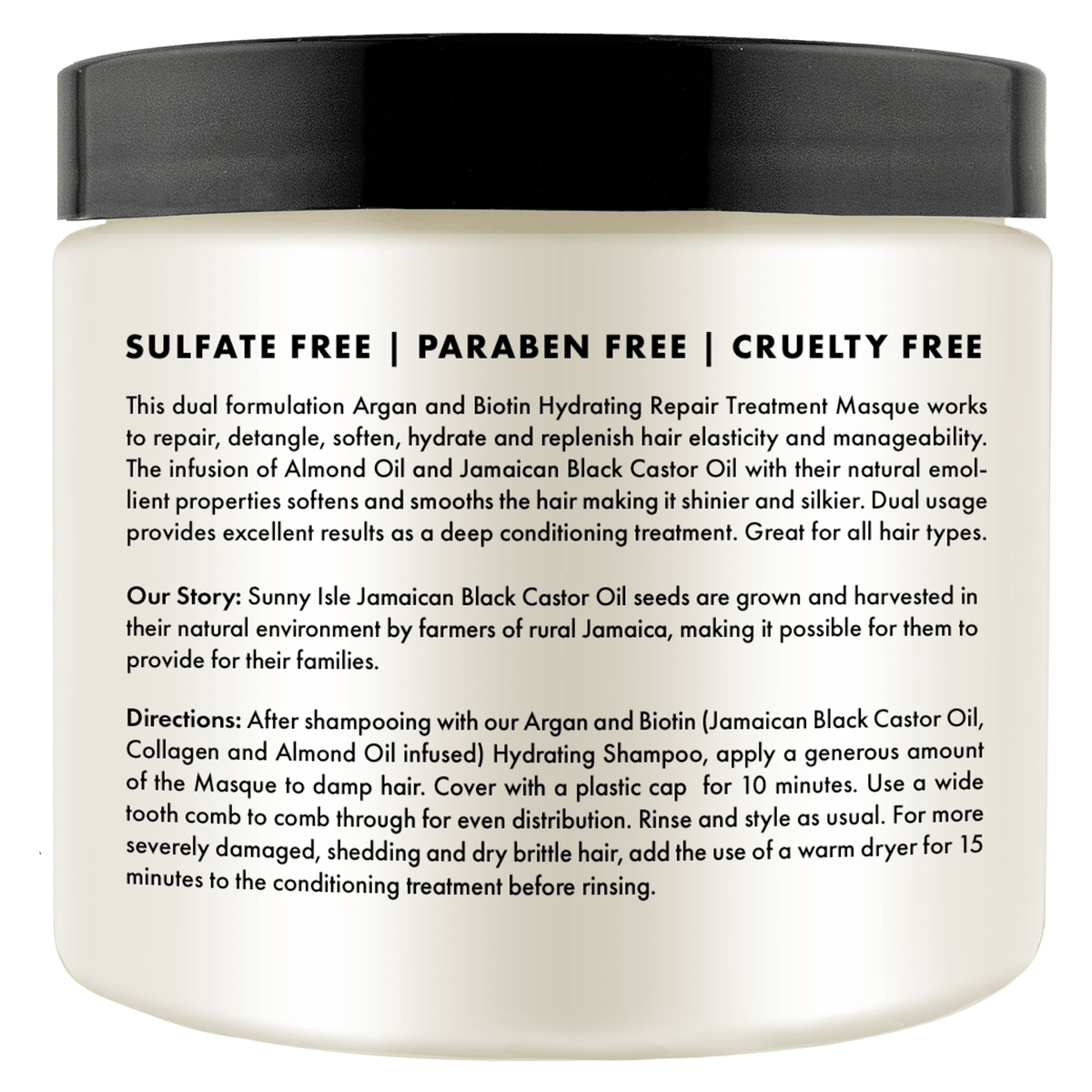 Sunny Isle Argan and Biotin Deep Hydrating Repair Masque 16oz