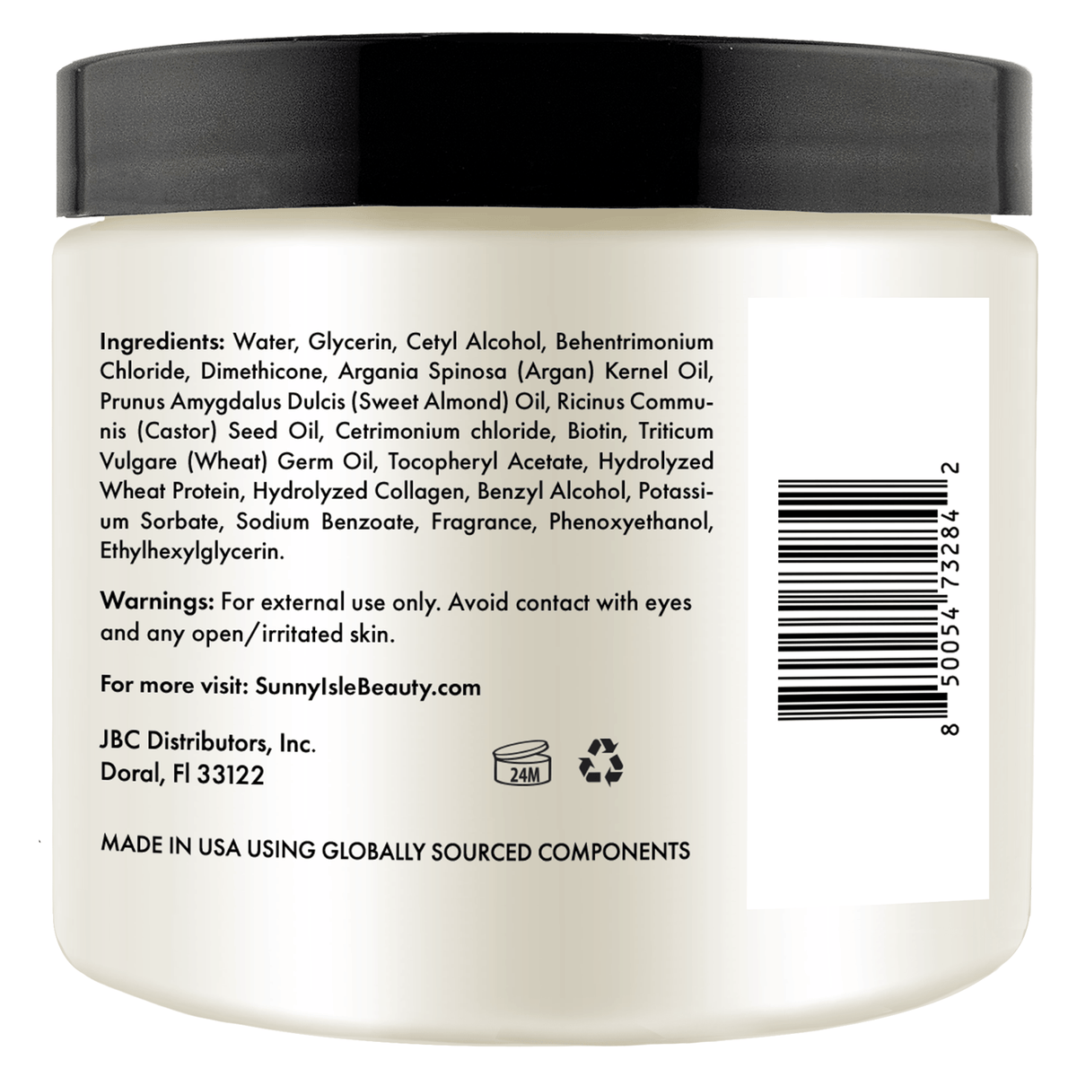 Sunny Isle Argan and Biotin Deep Hydrating Repair Masque 16oz