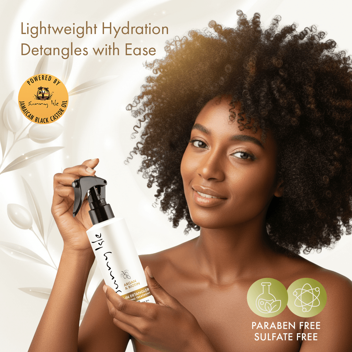 Sunny Isle Argan and Biotin Leave In Detangler Conditioning Treatment 8oz