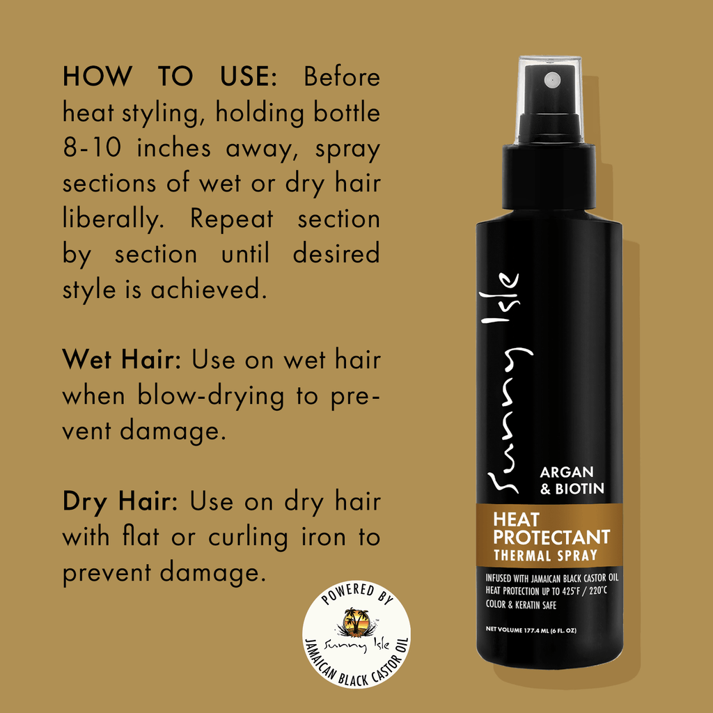 Sunny Isle Argan and Biotin Heat Protectant Thermal Spray 6oz
