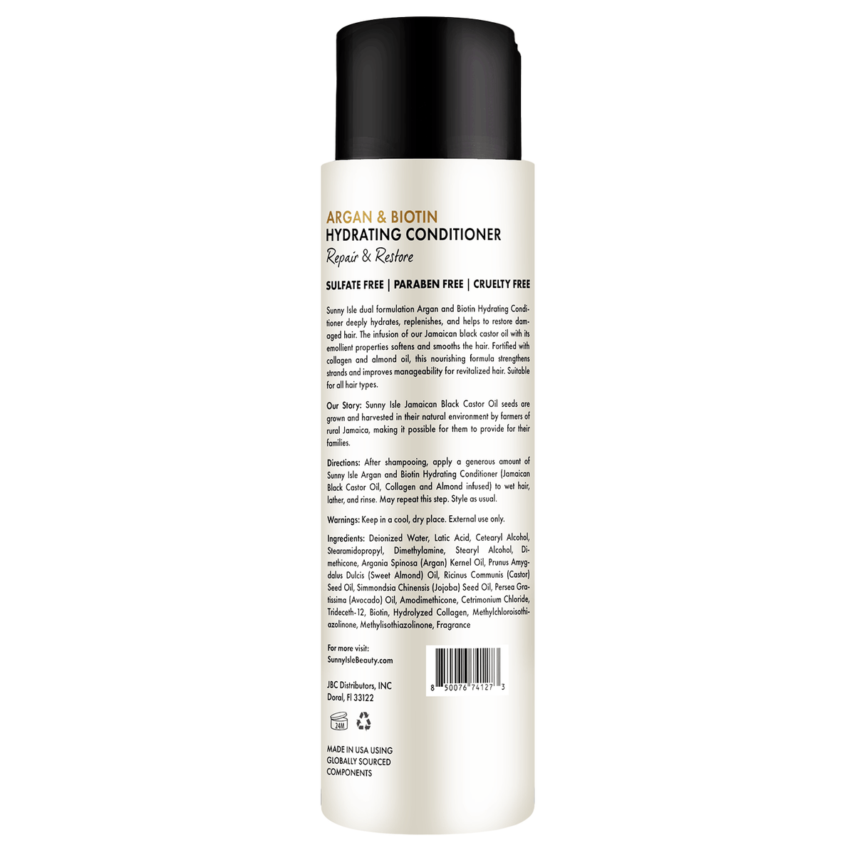 Sunny Isle Argan and Biotin Hydrating Conditioner 12oz