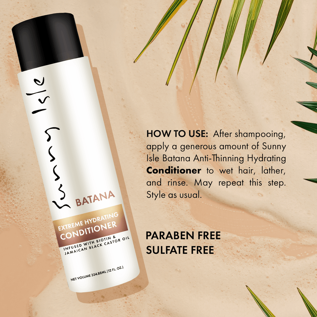 Sunny Isle Batana Anti Thinning Extreme Hydrating Conditioner 12oz how to use sulfate and paraben free