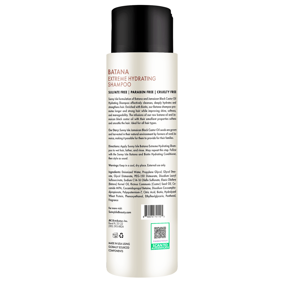 Sunny Isle Batana Anti Thinning Extreme Hydrating Shampoo 12oz