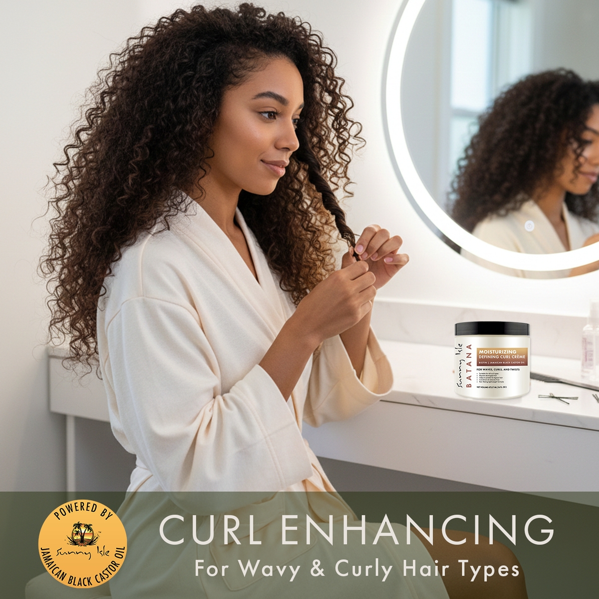 Sunny Isle Batana Moisturizing Defining Curl Creme 16oz