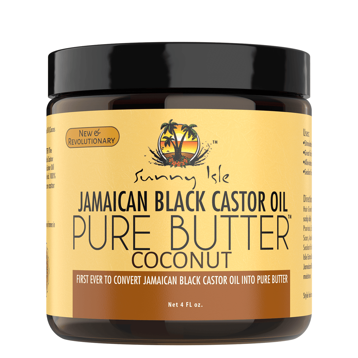 Sunny Isle Jamaican Black Castor Oil Pure Butter with Coconut Oil 4oz front