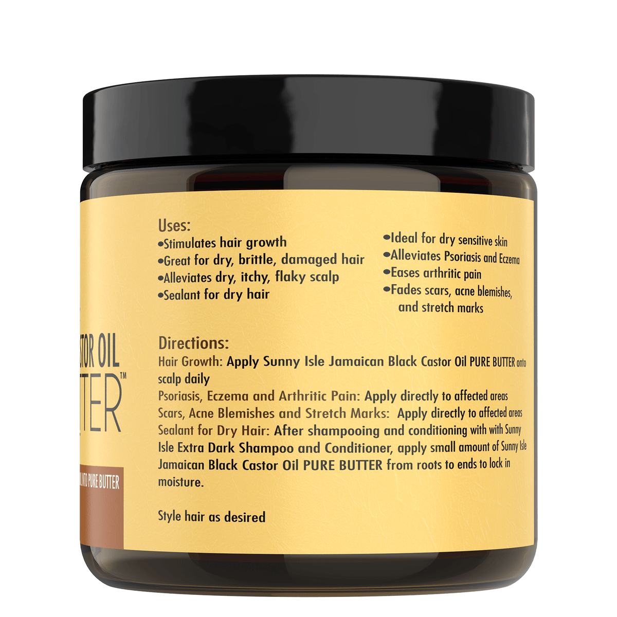 Sunny Isle Jamaican Black Castor Oil Pure Butter with Coconut Oil 4oz how to use