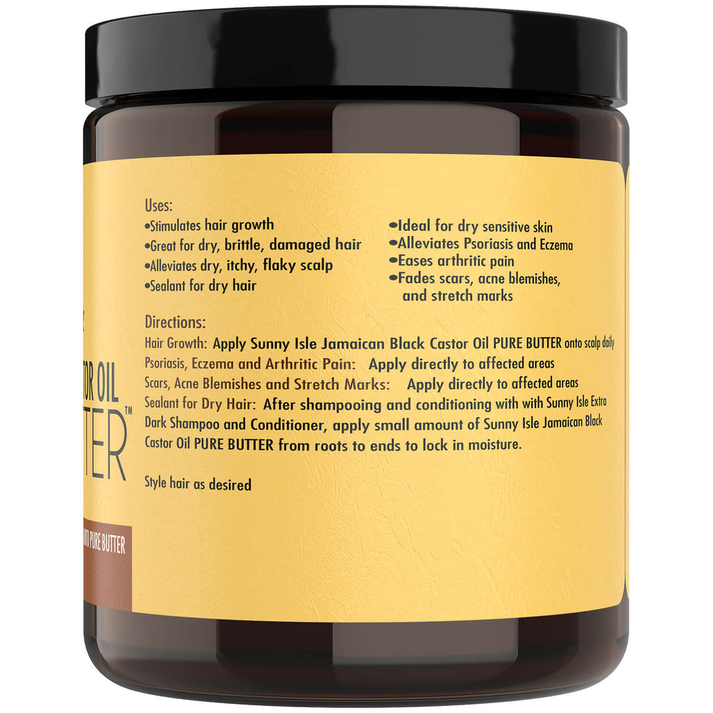 Sunny Isle Jamaican Black Castor Oil Pure Butter with Coconut Oil 8oz uses 