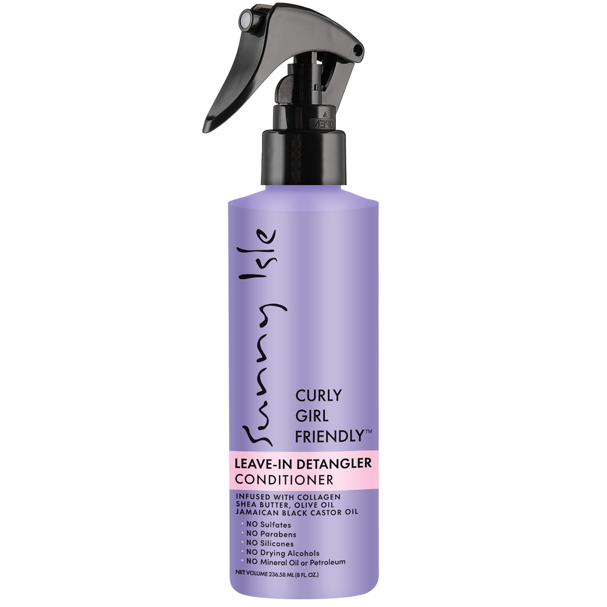 Sunny Isle Curly Girl Friendly Leave In Detangler Conditioner 8oz
