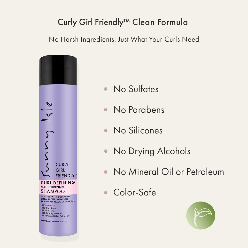 Sunny Isle Curly Girl Friendly Curl Defining Moisturizing Shampoo 10.1oz