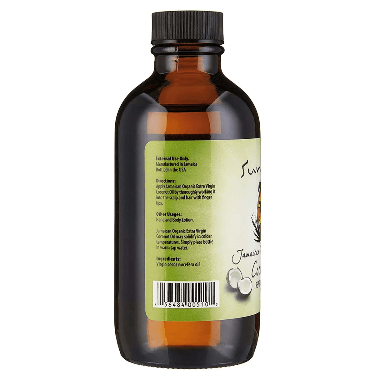 Sunny Isle Jamaican Organic Extra Virgin Coconut Oil 4oz left how to use