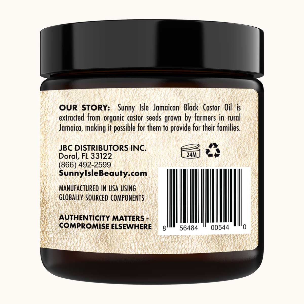 Sunny Isle Hair and Beard Balm Just For Men Pomade 4oz