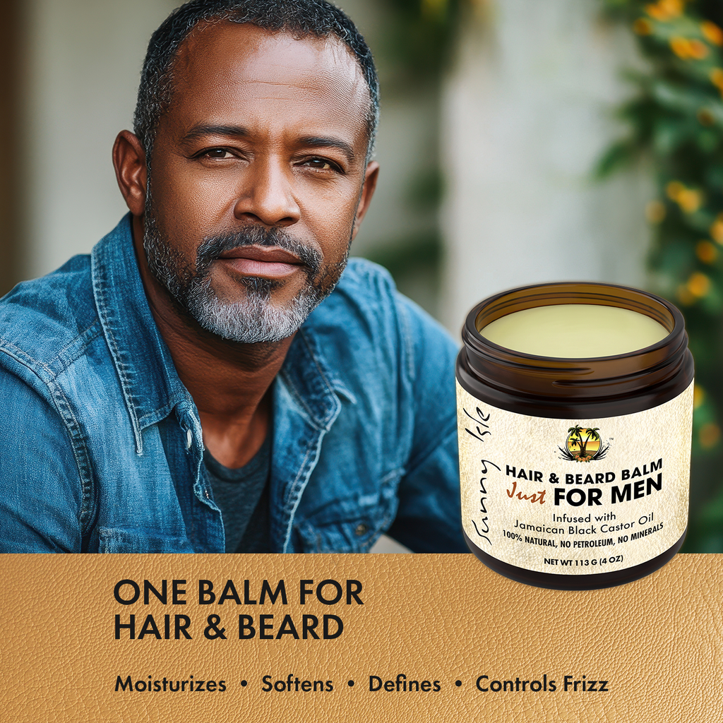 Sunny Isle Hair and Beard Balm Just For Men Pomade 4oz