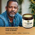 Sunny Isle Hair and Beard Balm Just For Men Pomade 4oz