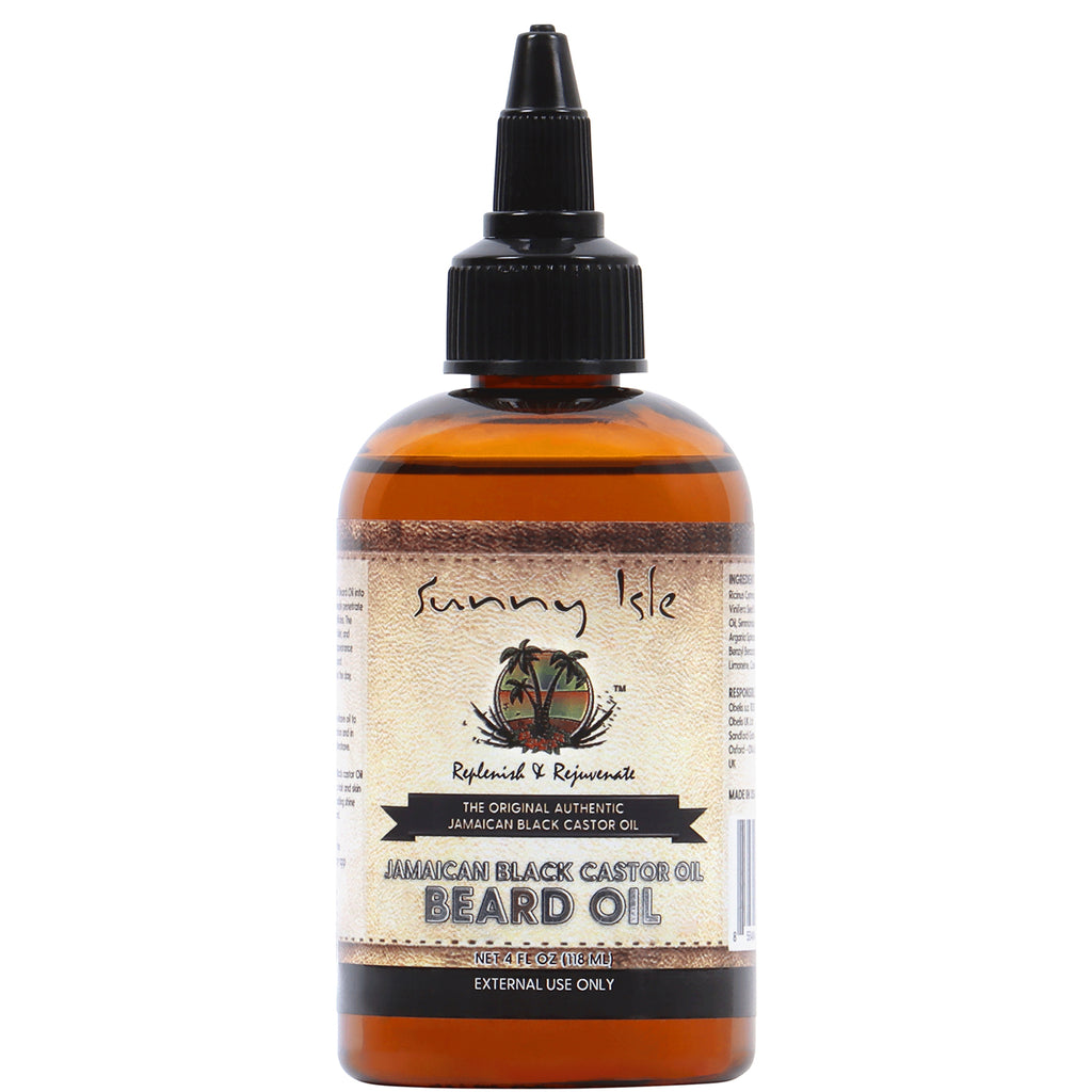 Sunny Isle Jamaican Black Castor Oil Beard Oil 4oz front