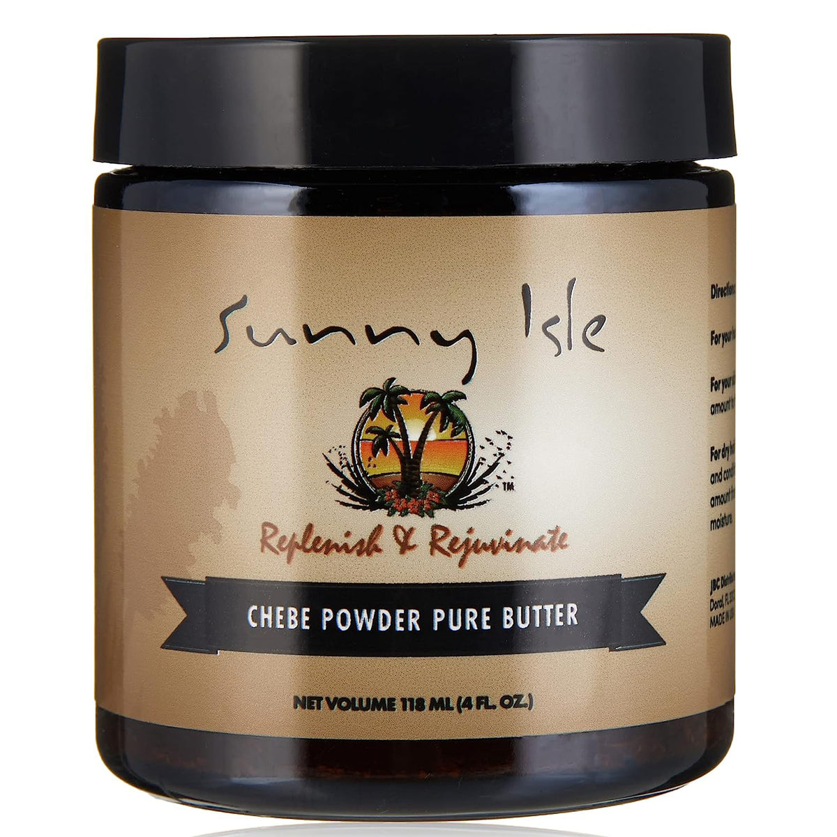 Sunny Isle Jamaican Black Castor Oil Pure Butter with Chebe Powder 4oz