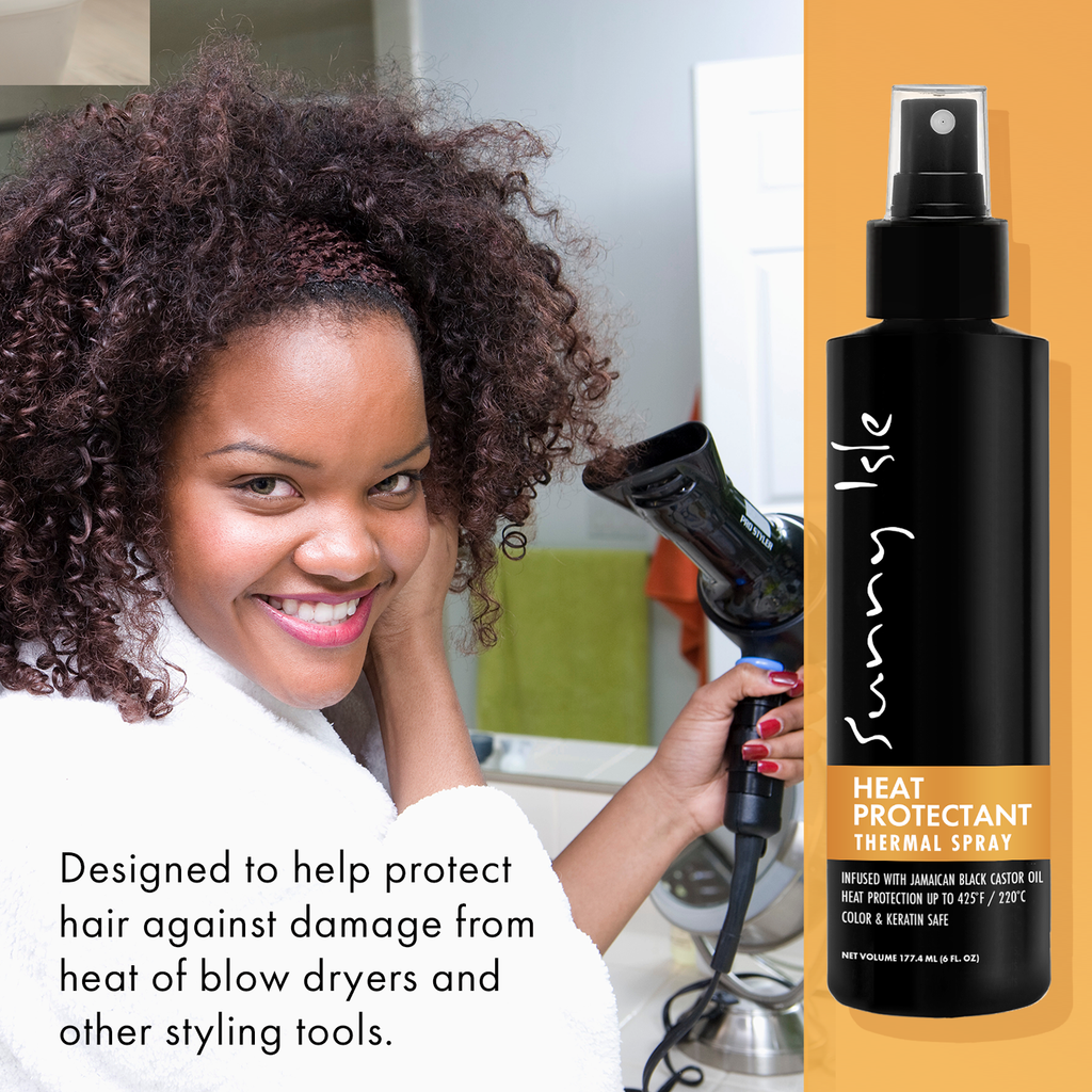 Sunny Isle Jamaican Black Castor Oil Heat Protectant Thermal Spray 6oz