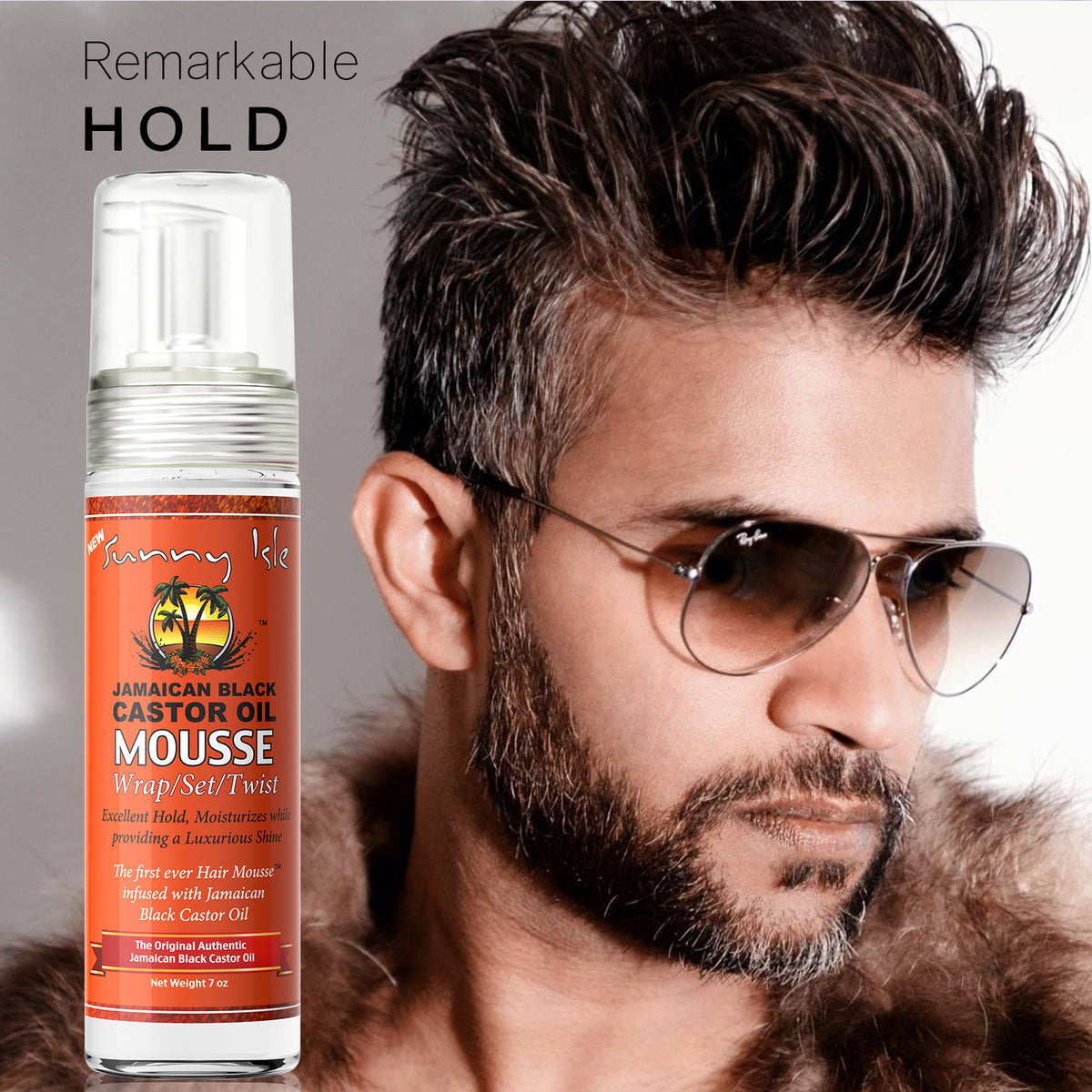 Sunny Isle Styling Mousse Wrap Set Twist 7oz Infused with Jamaican Black Castor Oil