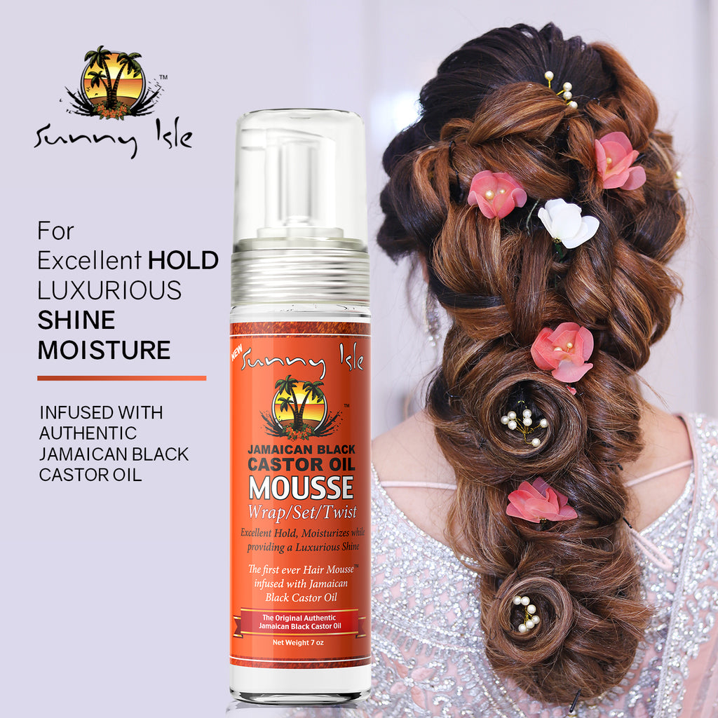 Sunny Isle Styling Mousse Wrap Set Twist 7oz Infused with Jamaican Black Castor Oil