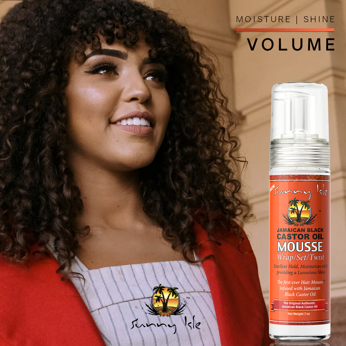 Sunny Isle Styling Mousse Wrap Set Twist 7oz Infused with Jamaican Black Castor Oil
