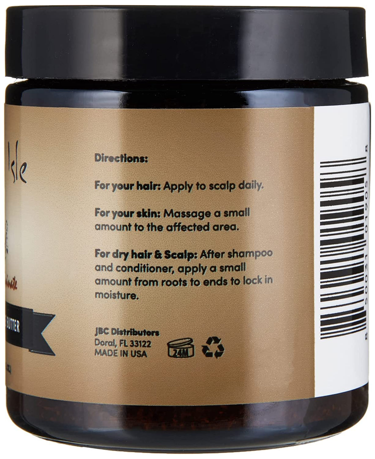 Sunny Isle Jamaican Black Castor Oil Pure Butter with Chebe Powder 4oz
