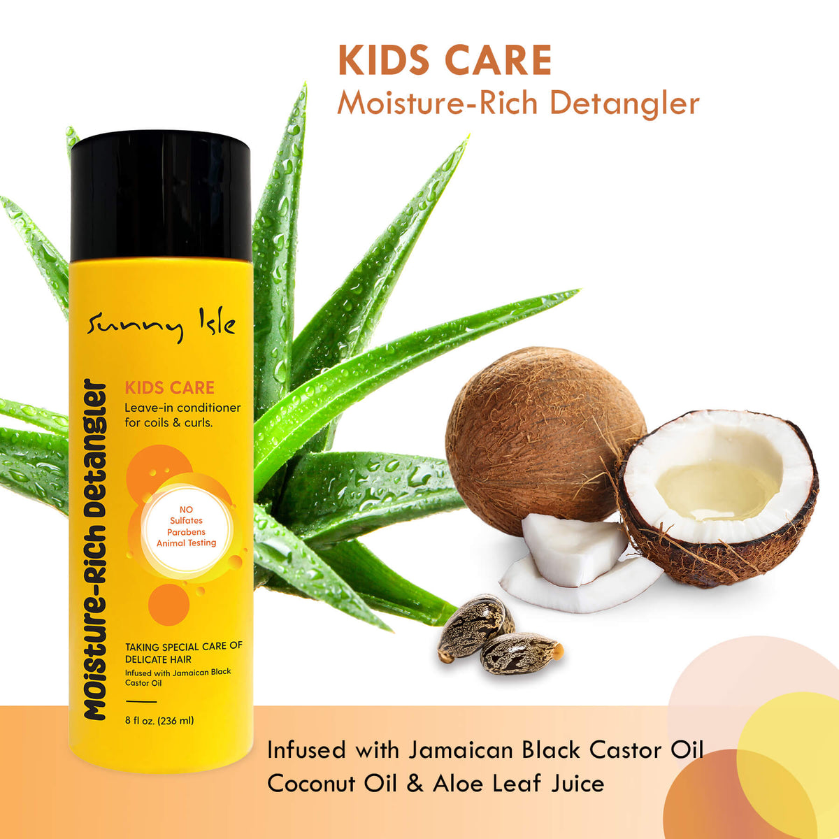 Sunny Isle Kids Care Moisture Rich Leave In Detangler 8oz