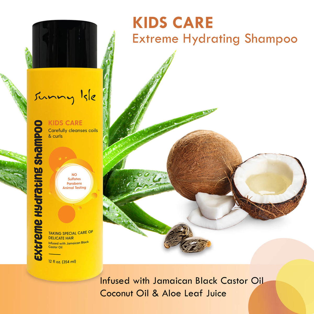 Sunny Isle Kids Care Extreme Hydrating Shampoo 12oz