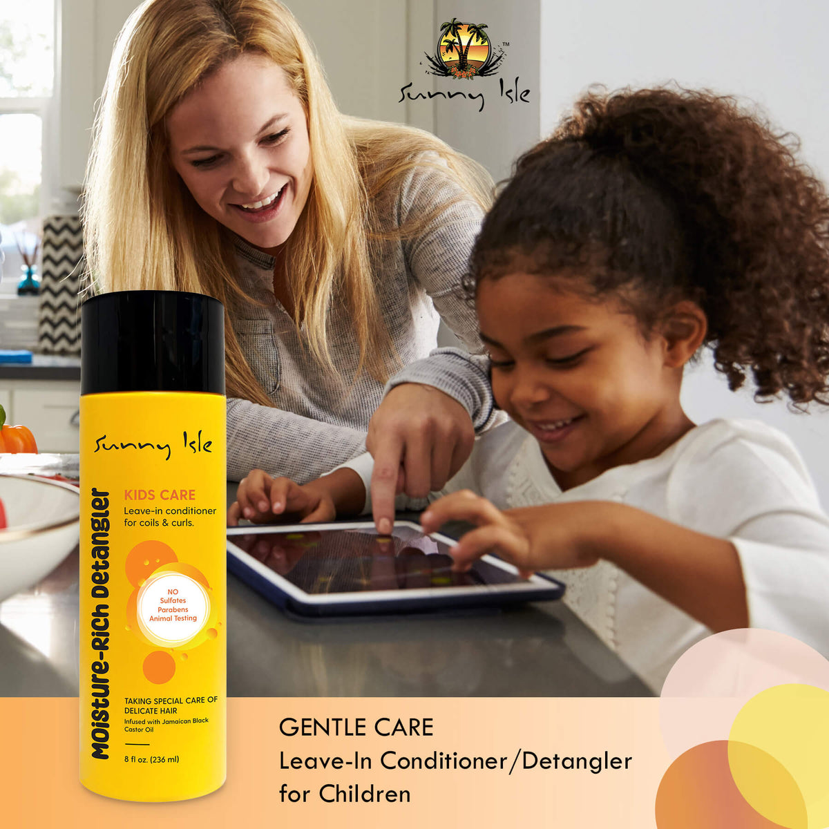 Sunny Isle Kids Care Moisture Rich Leave In Detangler 8oz