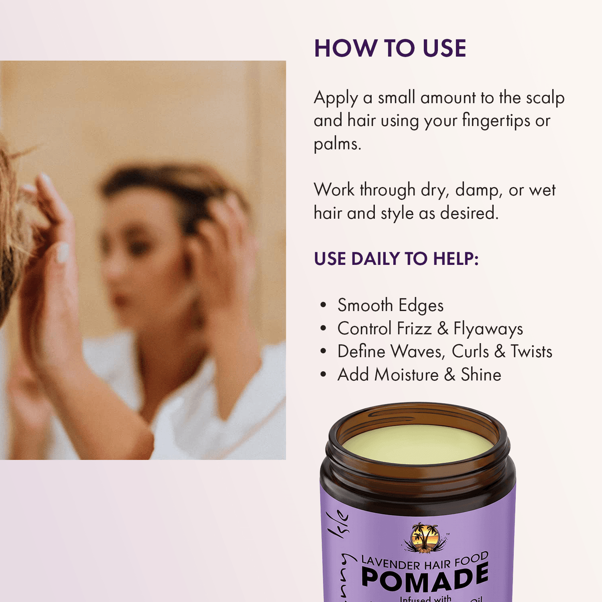 Sunny Isle Lavender Jamaican Black Castor Oil Hair Food Pomade 4oz