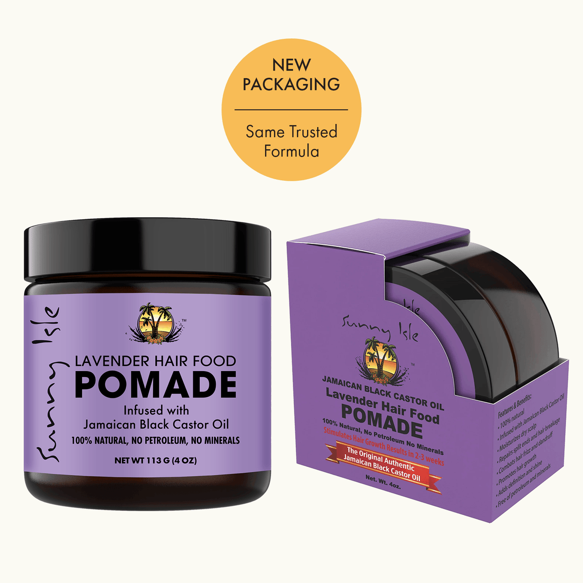 Sunny Isle Lavender Jamaican Black Castor Oil Hair Food Pomade 4oz