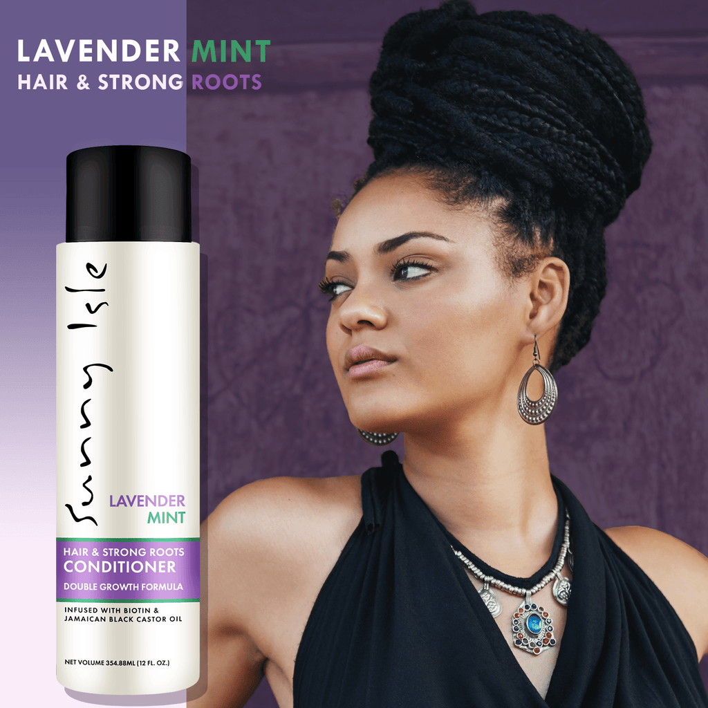 Sunny Isle Lavender Mint Hair and Strong Roots Conditioner 12oz Lifestyle Protective Styles