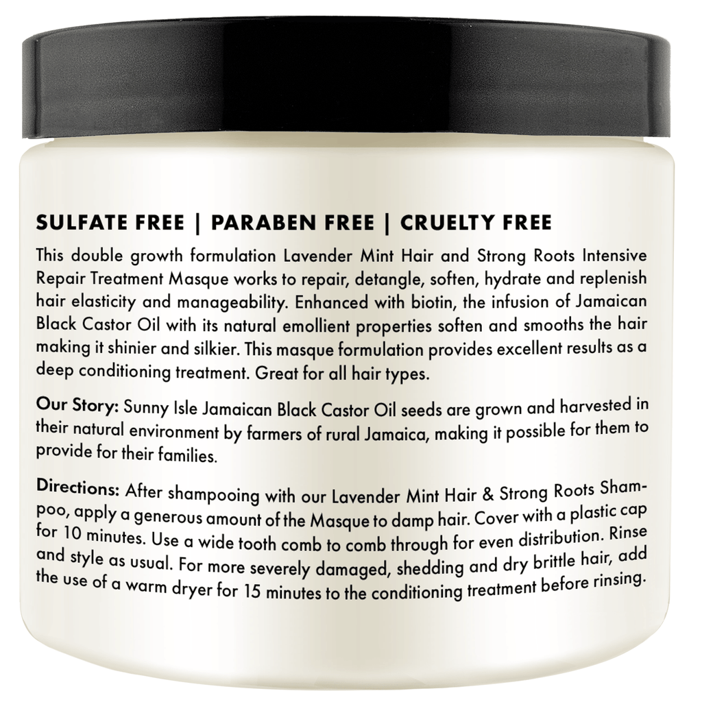 Sunny Isle Lavender Mint Hair and Strong Roots Intensive Repair Masque 16oz Left