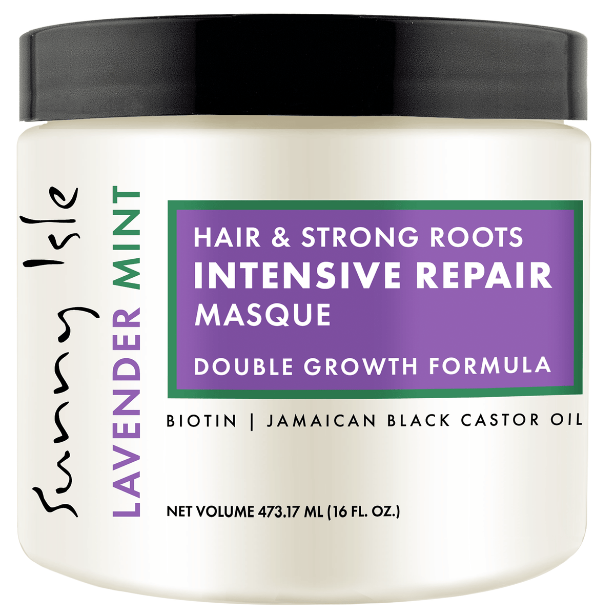 Sunny Isle Lavender Mint Hair and Strong Roots Intensive Repair Masque 16oz Front