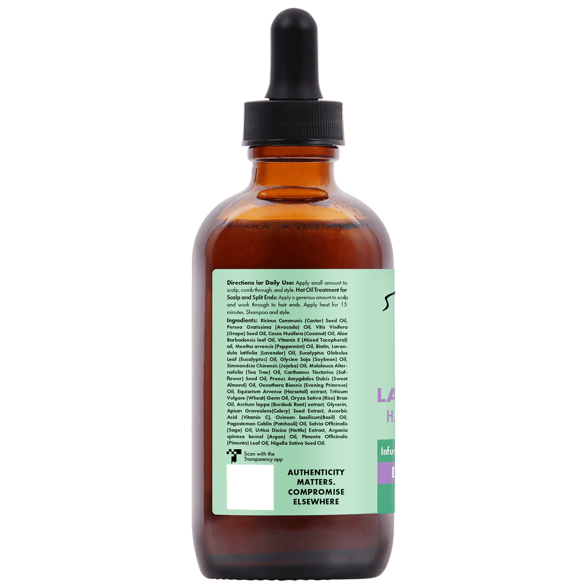 Sunny Isle Lavender Mint Hair and Strong Roots Oil 4oz Left