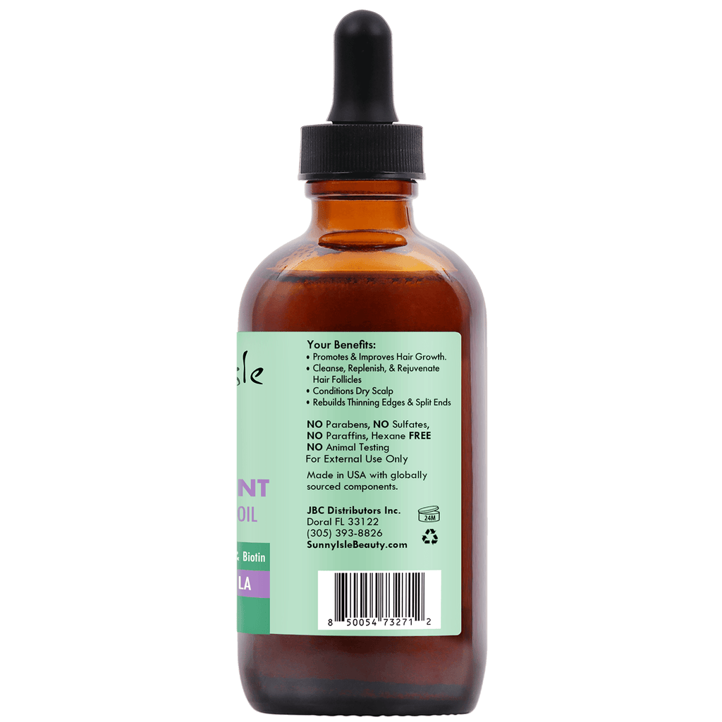 Sunny Isle Lavender Mint Hair and Strong Roots Oil 4oz Right