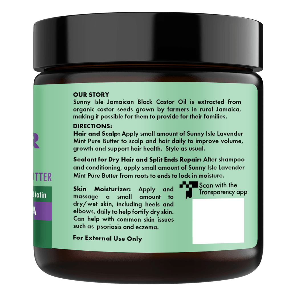 Sunny Isle Lavender Mint Hair and Strong Roots Pure Butter 4oz Right