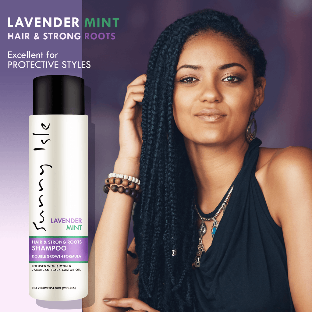 Sunny Isle Lavender Mint Hair and Strong Roots Shampoo 12oz Lifestyle Protective Styles