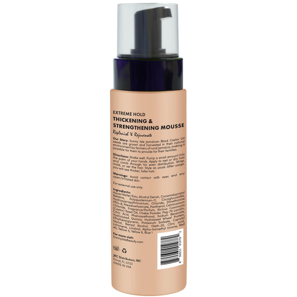 Sunny Isle Pure Chebe Extreme Hold Thickening and Strengthening Mousse 8oz