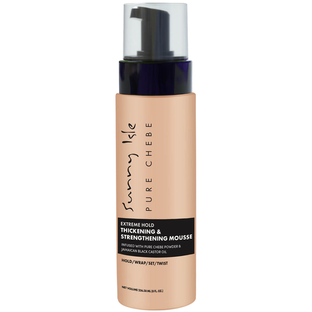 Sunny Isle Pure Chebe Extreme Hold Thickening and Strengthening Mousse 8oz