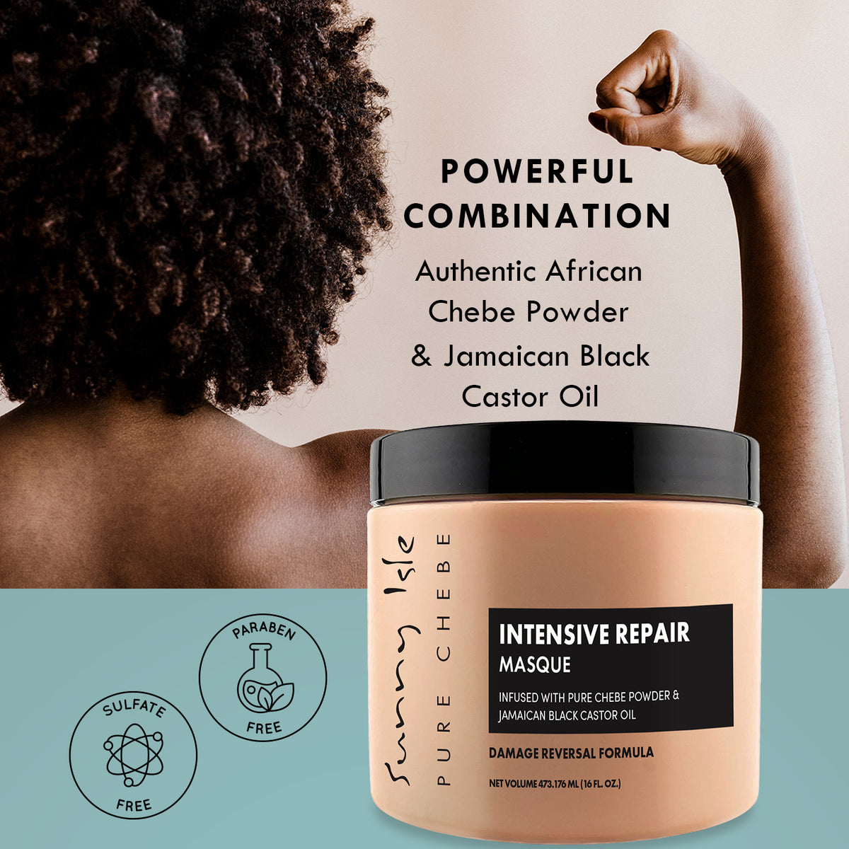 Sunny Isle Pure Chebe Intensive Repair Masque 16oz