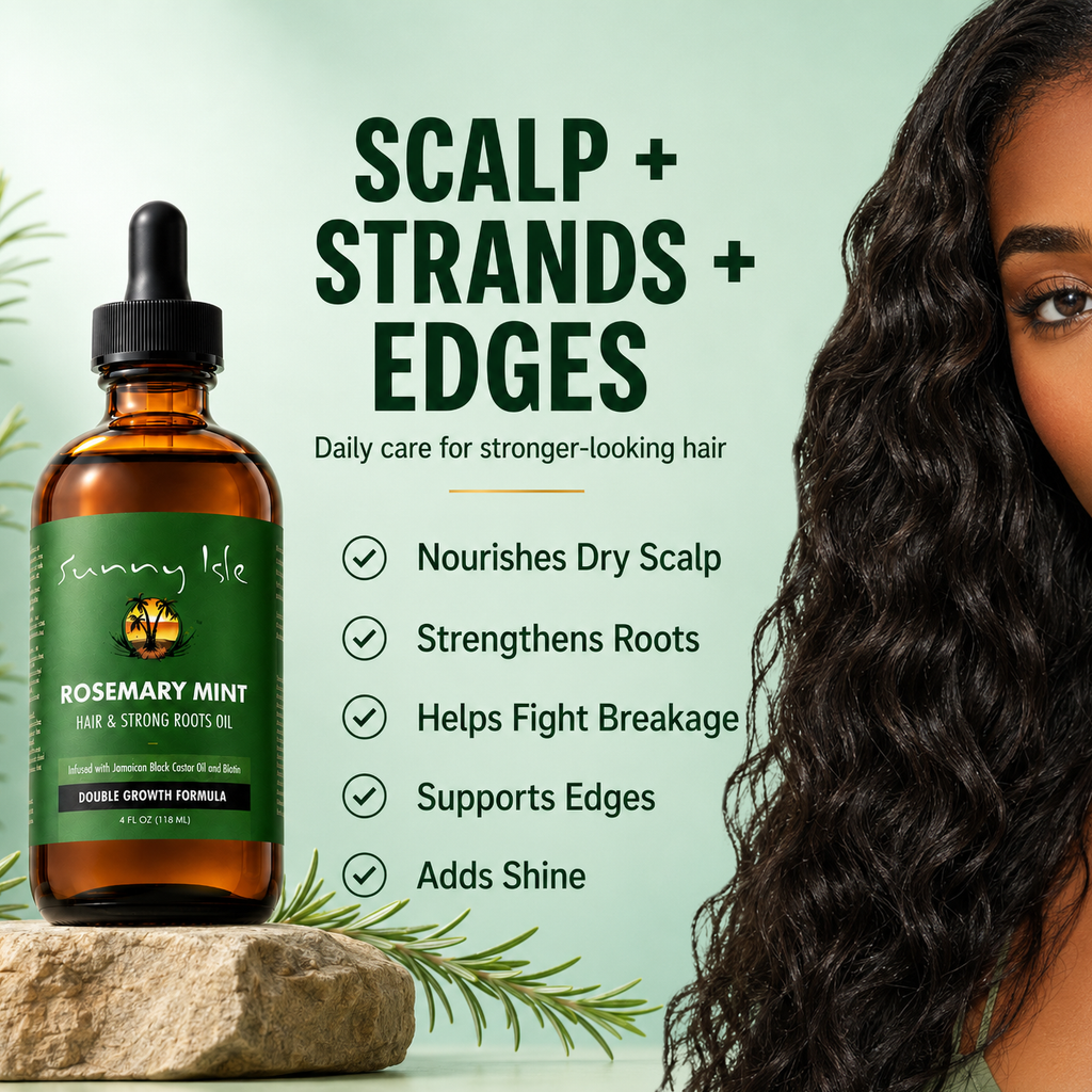 Sunny Isle Rosemary Mint Hair and Strong Roots Oil 4oz