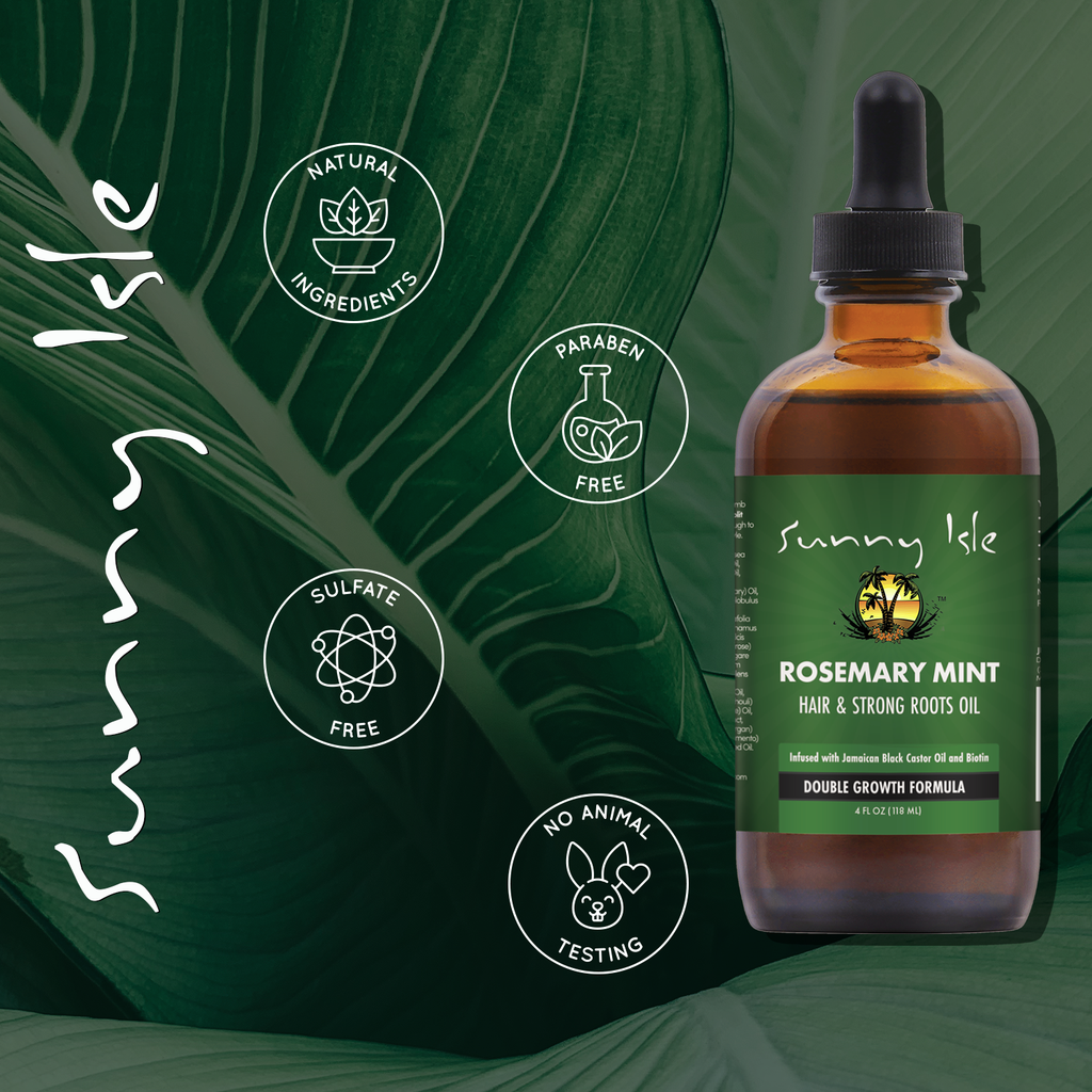 Sunny Isle Rosemary Mint Hair and Strong Roots Oil 4oz